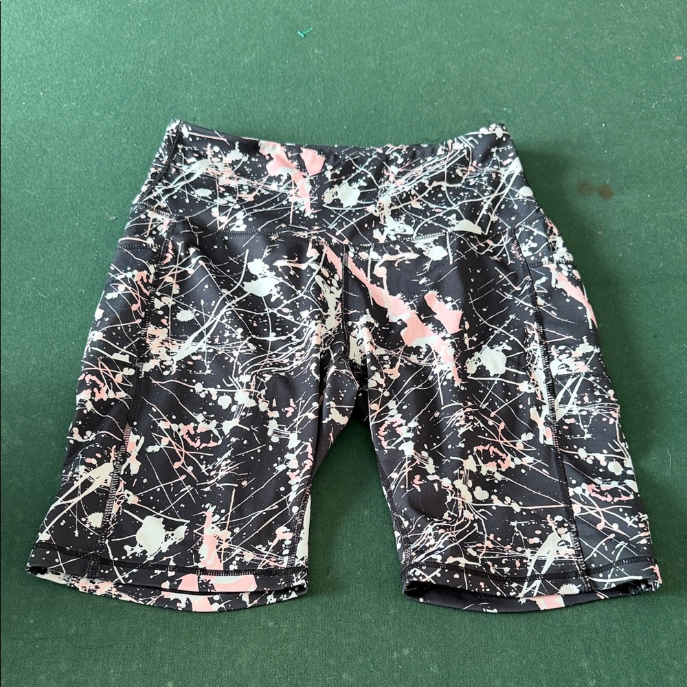 Leyden Black and Pink Athletic Shorts. CAJA. # 4